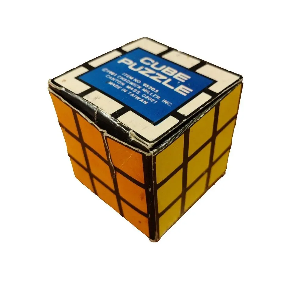 Chadwick Miller Cube Puzzle 95205 VTG 1984 Twist Color-Match 3x3x3 w/Box Taiwan